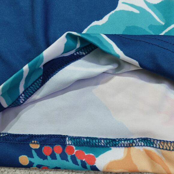 NWT Chubbies Mens The Weekend Polo Shirt Short Sleeve Floral Beach Blue Size XXL - Picture 4 of 9